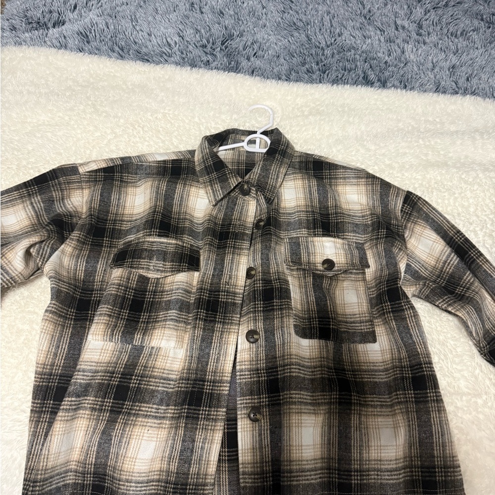 Plaid Button-Up Shirt